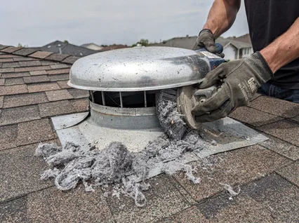Cleaning Dryer Vent On Roof in Winchester